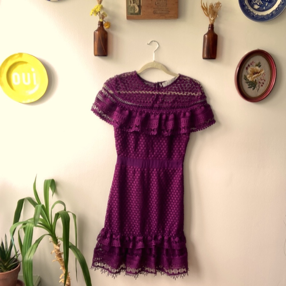 Purple lace dress